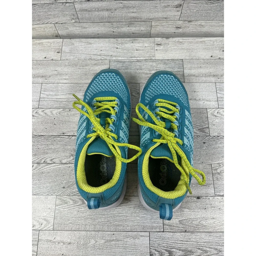 Biofit Orthofeet 986 Blue Teal‎ Yellow Orthopedic Walking Shoes Women Size 5.5 W